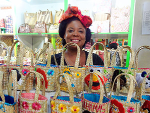 young women with baskets