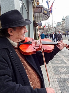 A street musician