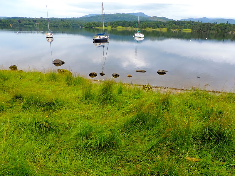 boats on a lake - one of the attractions of the Lake District