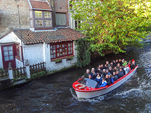 a boat on a canal