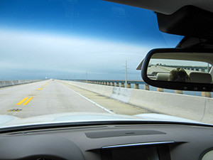 a roadway seen from a car