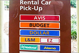 -rental car signs