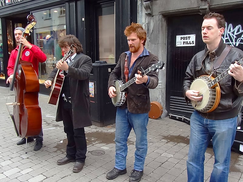 Street musicians in Ireland
