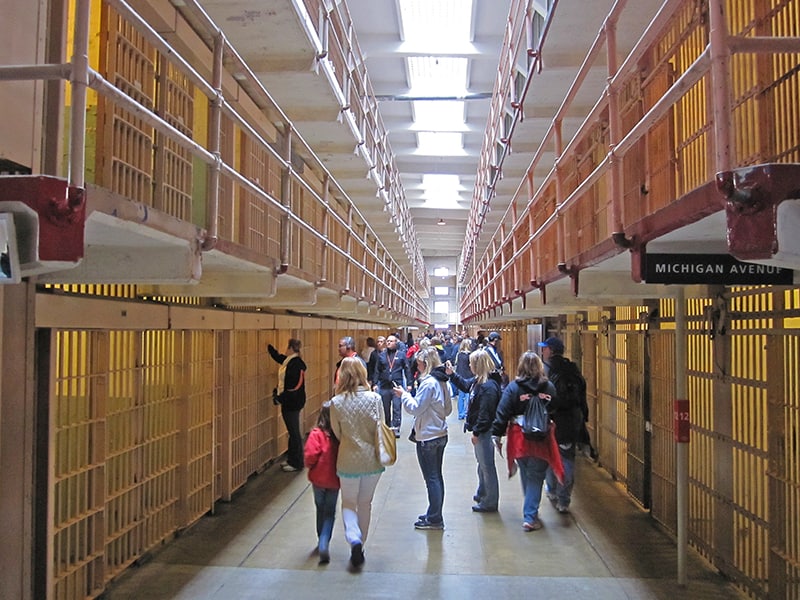 people touring alcatraz, a good thing to do during 3 days in San Francisco