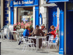 people at a fae in Ireland