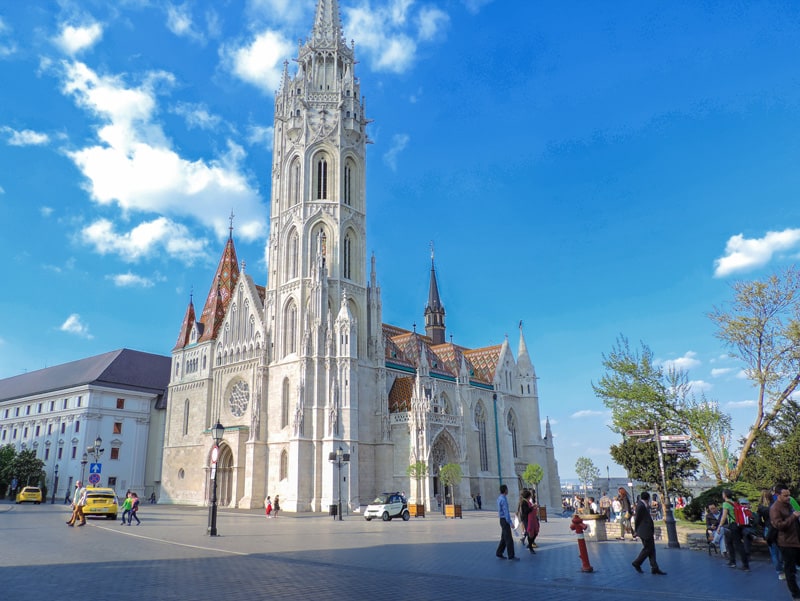 people in front of a church, seen during 2 days in Budapest