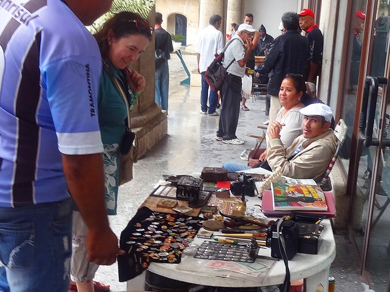 visiting a sidewalk flea market, , one of the things to do in Havana Cuba
