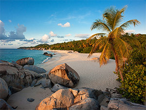a beach in the Caribbean