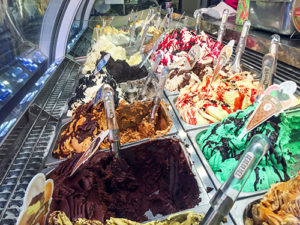 a gelateria in Rome