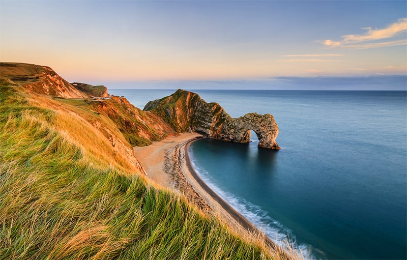 a wild coastline in England