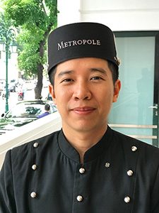 a hotel bellman in Hanoi