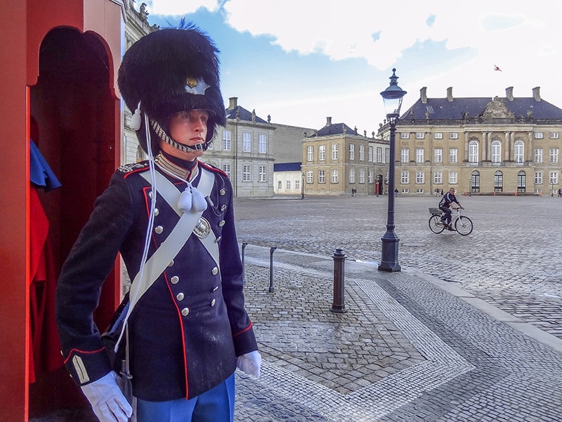 Palace guards in Denmark in Scandinavia