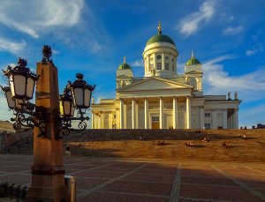 an old building in Helsini in Scandinavia