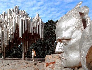 a monument in Helsinki, Finland in Scandinavia