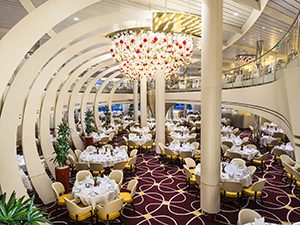 dining room on the Koningsdam
