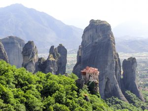 huge rock outcoppings in Meteora