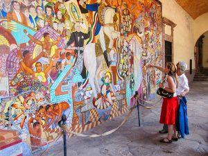 a mural seen on a day trip from Mexico City