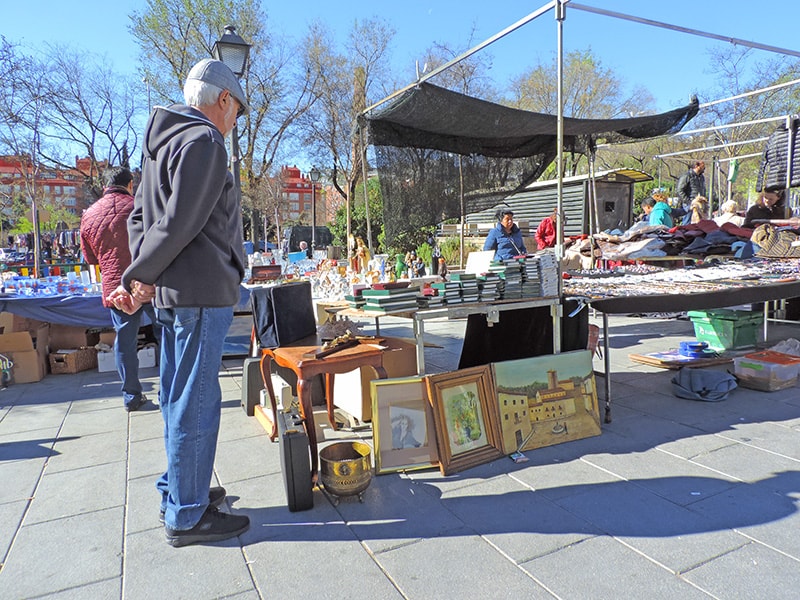 a man at a flea market