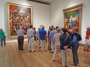 people in a museum in Madrid