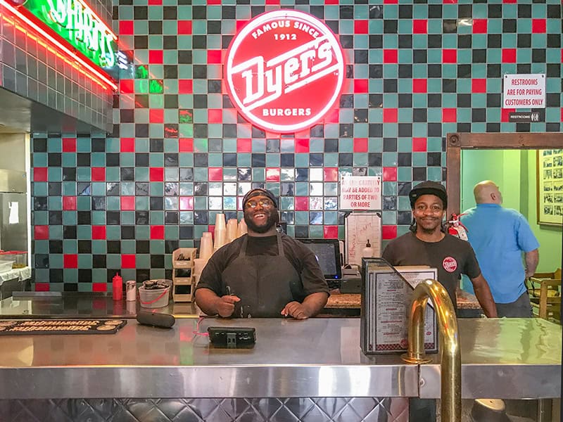 two men in a cafe in Memphis -- things to do in Memphis