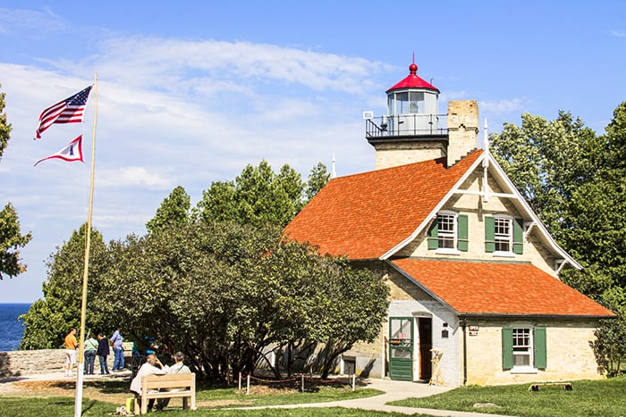 a lighthouse in Door County, Wisconsin