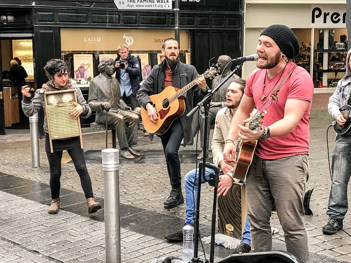 street musicians in Galway