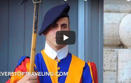 Swiss Guard at the Vatican in Rome, Italy