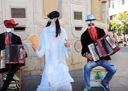 street musicians in Seville, Spain