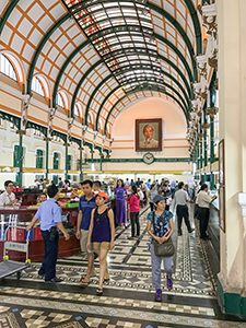 people in a large post office - best city Vietnam
