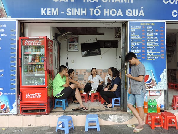 people drinking coffee