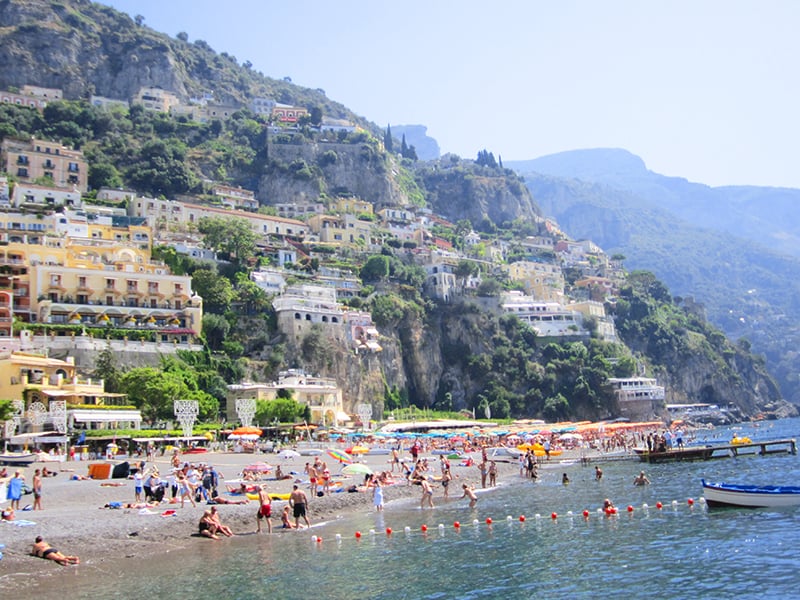 The beach at Positano