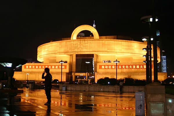 The round museum at night, one of the best things to do in Shanghai 