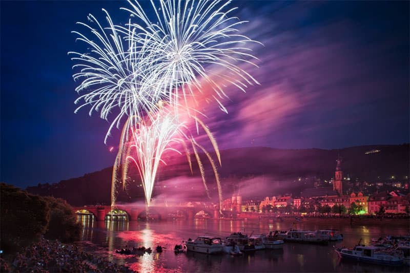 watching fireworks, one of the things to do in Heidelberg 