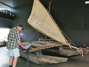 man looking at a museum exhibit -Sydney and the Hunter Valley