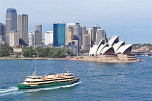 ferry on a harbor - Sydney and the Hunter Valley