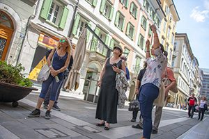 women on a tour in Friuli