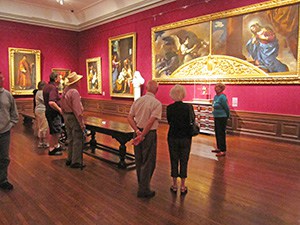 peoiple looking at art in a museum - things to do in Sarasota - Ringling Museum