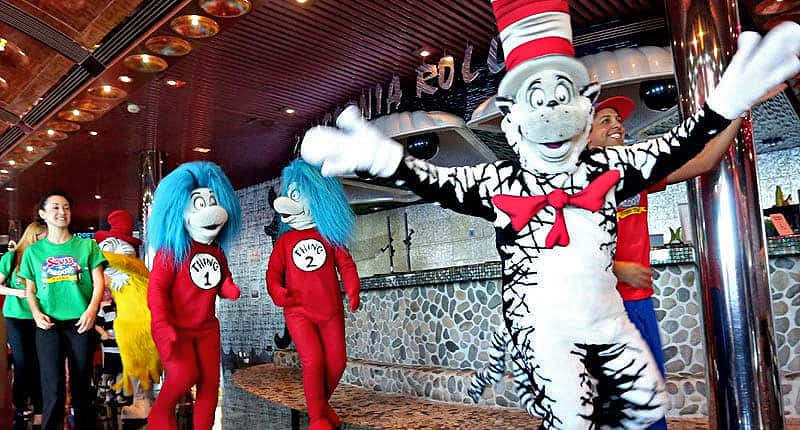 Dr. Seuss characters on a ship