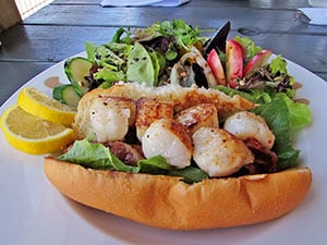 a dish of scallops in a restaurant