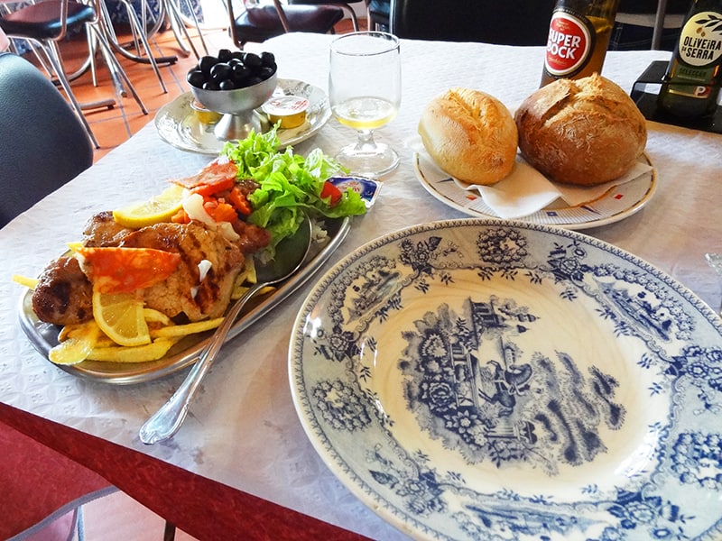 image of a plate on a restaurant table