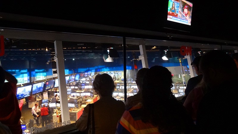 people on a CNN tour, one of Atlanta attractions