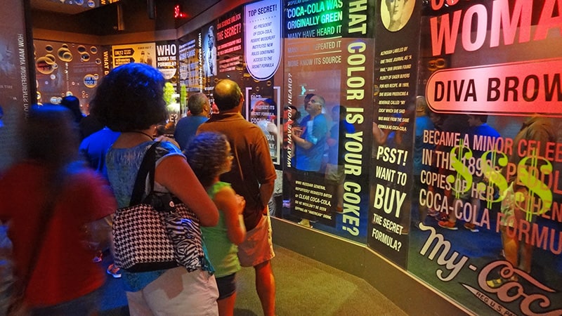 people on a tour of Coca-Cola, one of the things to do in atlanta with kids