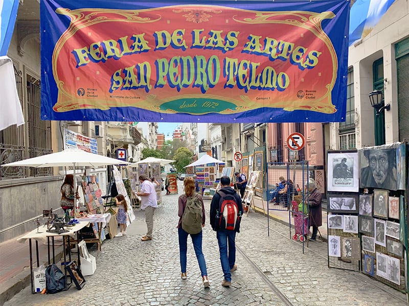 people visiting an art fair, one of the things to do in Buenos Aires