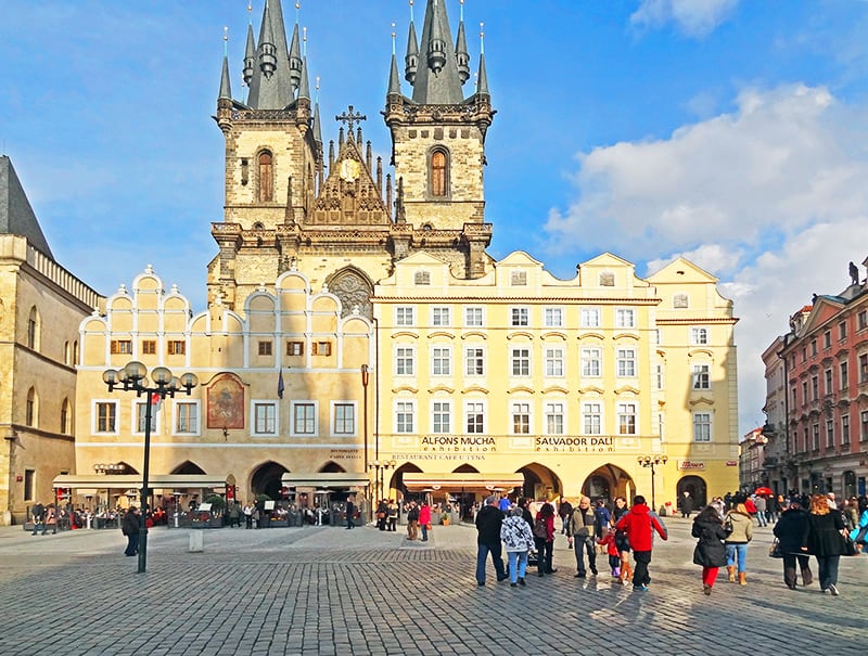 winter in old town square