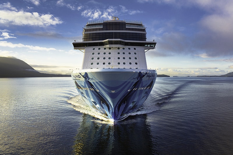 the bow of the Norwegian Bliss