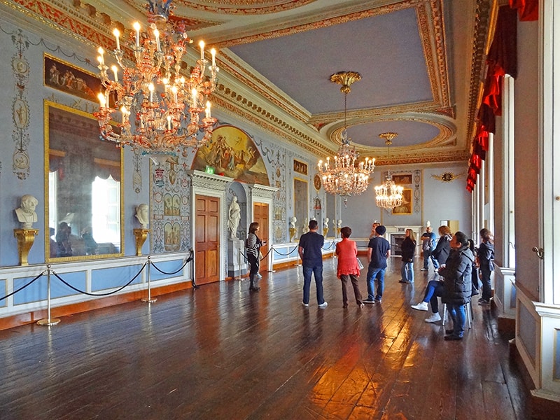 people on a guided tour in Castletown House