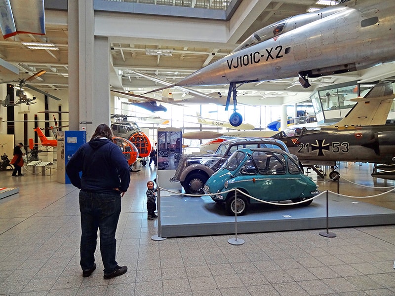 people looking at an exhibit in the Deutsches Museum