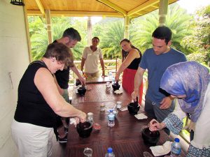 people making choclate