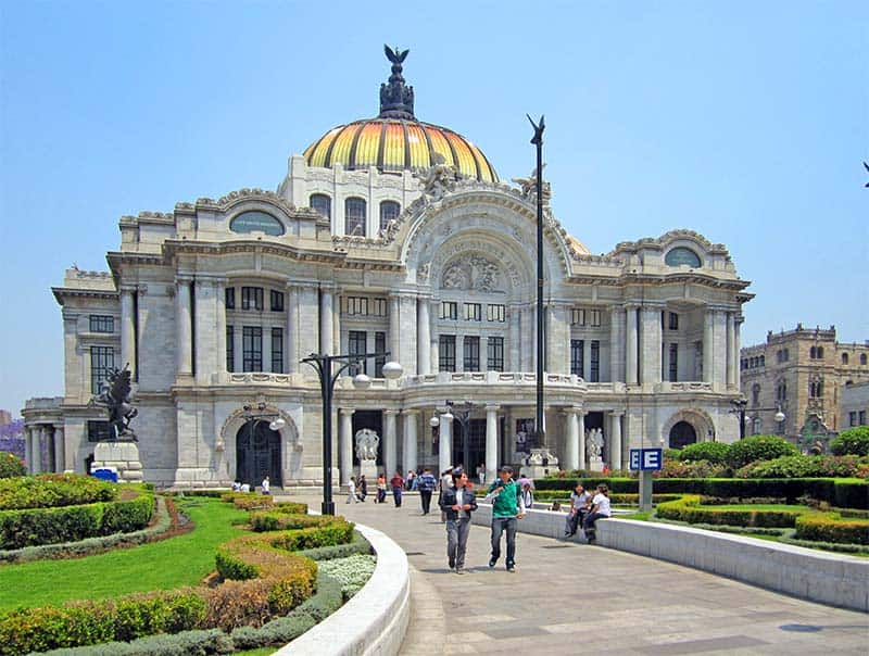 A Bellas Artes building in Alameda Park, Mexico City