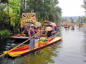 colorful Boats in Xochimilco